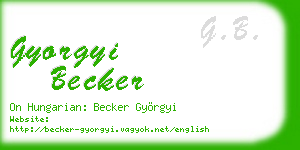 gyorgyi becker business card